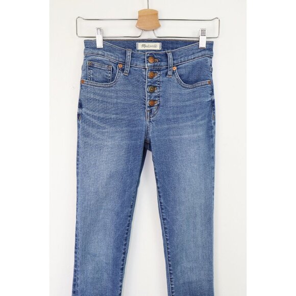 Madewell 9" Mid-Rise Skinny Crop Jeans Sz 23 Button-Front Tencel Denim Edition - Picture 7 of 10
